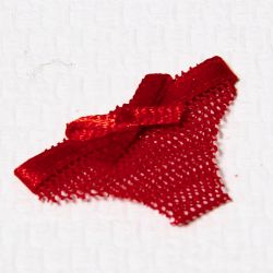 Naisten pikkuhousut, punainen verkkokangas