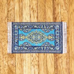 Turkkilainen matto, kirkas sininen, 5 x 7 cm