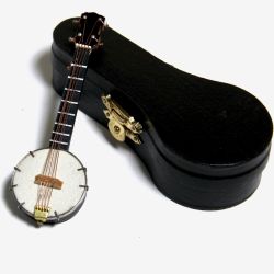 Banjo isompi, 10 cm  ja soitinkotelo