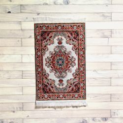 Itämainen matto, punainen/vaalea, 10 x 16 cm