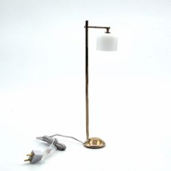 Jalkalamppu, moderni, hopea/valkoinen, 12V