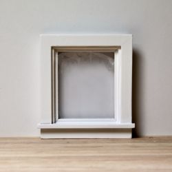 Ikkuna, valkoinen, 7,5 x 8 cm