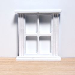 Ikkuna, 4-ruutuinen,  9 x 10 cm, valkoinen