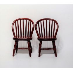 Tuoli, Windsor, ruskea mahonki, 2 kpl
