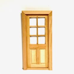 Ovi, 6-ruutuinen ikkuna, puuvalmis