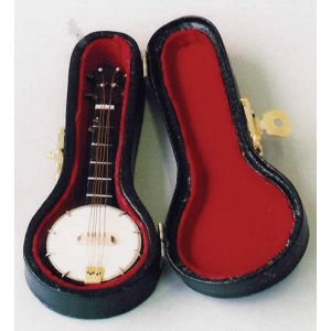 Banjo, pienempi, 7 cm ja soitinkotelo