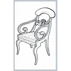Käsinojallinen tuoli, Charlotte Berlin, 1 kpl